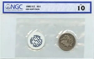 1882-CC �����K�� �h�� GSA �\�t�g �p�b�N S$1 NGC VG10