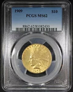1909N $10 S[h CfBA C[O PCGS O[h MS62 ǂt fGȖ͓I
