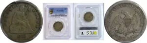 1861-S 25C ���ȃ��o�e�B �N�H�[�^�[ PCGS F-15