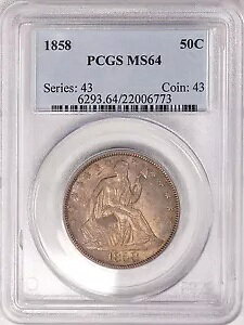 1858 PCGS MS64 V[ebhn[tATê悤ȌƋXgCNA܂i