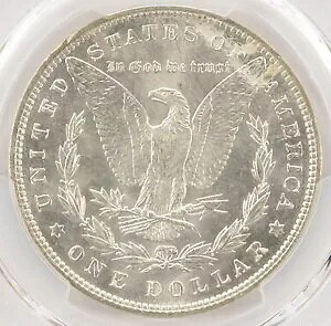 1888 $1 モルガン ドル ストラック スルー リテインド ストライク リバース PCGS MS63