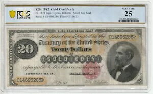 1882 �N $20 �S�[���h�ؖ��� FR# 1178 PCGS 25 ���ɏ㎿�A�󏭂ȃ����I