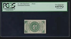 US 3c [ʉݎG[ FR 1226 PCGS 64PPQ V Ch CU