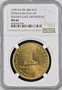 1939N CA HK-484 Ζh S[fQ[g SC$1 GGIE NGC MS66 SCD BU