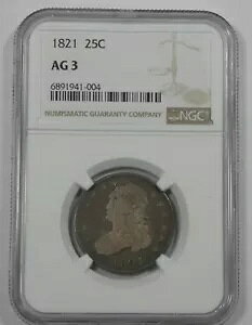 1821 Lbvh oXg NH[^[ F NGC AG 3 Vo[ 25c
