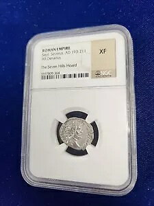 ローマ帝国 セプティミウス セウェルス AD 193-211 AR デナリウス NGC XF