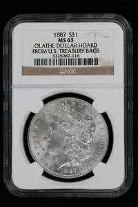 1887 �����K�� �h�� NGC MS-63 �č������ȃo�b�O 3NM0 ����̃I���C�T �h���̕��