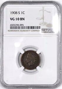 1908-S �C���f�B�A�� �w�b�h �Z���g �L�[ �f�[�g �T���t�����V�X�R������ 1C - NGC VG10 BN -