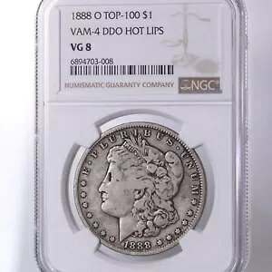 1888-O ���[�K�� $1 VAM-4 VAM4 DDO �z�b�g ���b�v TOP-100 NGC �F�� VG8 ���ɗǂ� 8