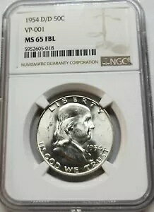 1954-D/D - VP-001 - 50C tN n[t_[ NGC MS65 FBL ̂ !!!