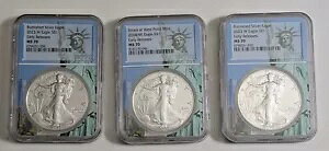 (LOF OF 3) o[qbV 2023 W Vo[ C[O S$1 NGC MS70 ER Ȑ_RA