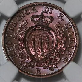 1938 サンマリノ 10 センテシミ NGC MS66 BN トップ ポップ 3/0 トーン PQ!!!