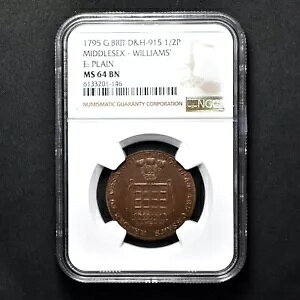 1795 Middx D&H 915AEBAYAn[tyj[ Rh g[NANGC MS64A{[hEB