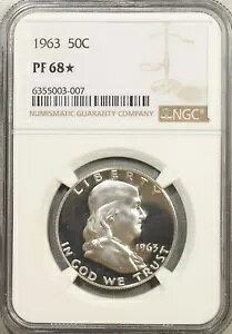 1963 �v���[�t �t�����N���� 50c �n�[�t�_���[ NGC PF68* �X�^�[ CAM #3-007 �t��