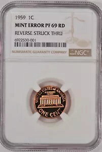 1959 �����J�[�� �������A�� �Z���g �v���[�t NGC PF 69 RD PR69RED �~���g �G���[ �X�g���b�N �X���[ 1C