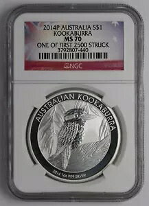 2014P I[XgA Vo[ $1 CJZ~ NGC MS 70 ɃXgCNꂽŏ 2500 ̂ 1 