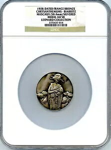 �t�����X 1928 �N �A�[���f�R�t�����[�V���[��� �⃁�_�� by MASCAU 50MM NGC AU58