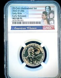 2022D Dr Sally Ride 25c NGC MS 68 PL (Proof Like) American Women Quarter�B�I�{