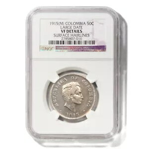 �R�����r�A �L�[ �f�C�g 50 �Z���^�{�X 1915 M ���f�W�� �~���g KM193.2 ���[�W �f�C�g NGC VF Det