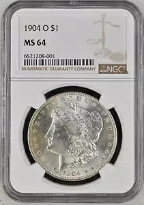 Well Stuck 1904-O モーガン シルバー ダラー NGC MS64 - 魅力的なコイン + 素晴らしい光沢