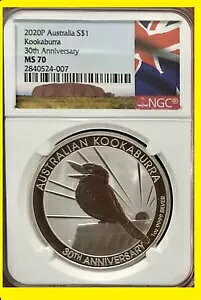 2020 �I�[�X�g�����A �N�b�J�u�� NGC MS70 1 �I���X �V���o�[ prfct70 �V���� 30th �A�� �t���O ���x��