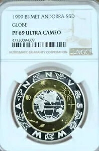 1999 �A���h�� �V���o�[ 5 �_�C�i�[ S5D BI ���^�� �O���[�u NGC PF 69 �E���g�� �J���I �g�b�v �|�b�v!