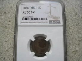 1886年 インディアンヘッド ワンセントペニー タイプ1 NGC AU50 素敵です！問題ありません
