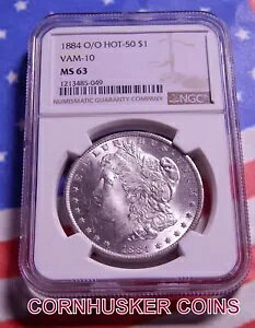 1884 O/O ���[�K�� �h�� HOT-50 VAM-1O NGC MS 63~ �u���X�g�z���C�g ??