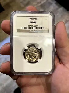 1936 d バッファロー ニッケル、魅力的な色合い/輝きを備えた宝石 ngc ms 65 ビデオをご覧ください。