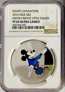 2016 �j�E�G $2 �~�b�L�[ �}�E�X �u���C�u ���g�� �e�[���[ NGC PF 69 UC �v���[�t �E���g�� �J���I 1�I���X