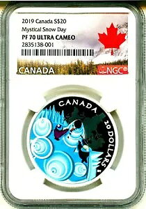 2019 �J�i�_ S$20 �~�X�e�B�J�� �X�m�[ �f�C NGC PF70 �E���g�� �J���I �~���g �{�b�N�X & COA OGP
