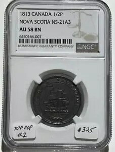 1813 �J�i�_ 1/2 �n�[�t�y�j�[ �g�[�N�� VOVA �X�R�V�A NS-21A3 NGC AU 58 BN �g�b�v �|�b�v #1