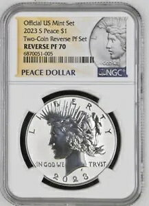 2023-S $1 ���o�[�X �v���[�t �s�[�X �V���o�[ �_���[ NGC Rev PF 70