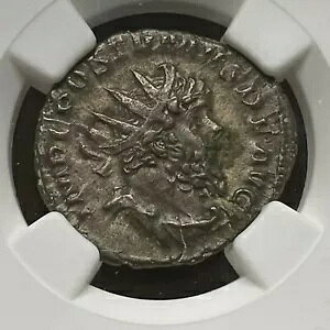 ���[�} �K���A�鍑�|�X�g�g�D���X�AAD 260-269 BI DOUBLE-DENARIUS NGC ANCIENT CH XF