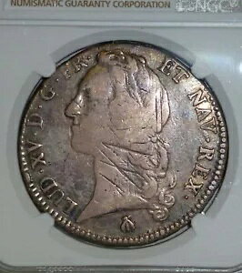 1766M France Ecu DAV-1331 NGC F 12 KM#564 Toulouse Bee �~���g�}�[�N