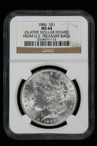 1886 �����K�� �h�� NGC MS-64 �č������Ȃ̃o�b�O 3VAT ����̃I���C�T �h���̕��