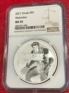 NGC 2021 �c�o�� MS70 �}�[�x�� �E�����@���� $1.00 1 �I���X.9999 �V���o�[�R�C��-APR173