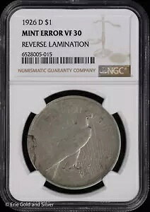 1926-D $1 �s�[�X �V���o�[ �_���[ NGC VF 30 |�~���g�G���[ ���o�[�X���~�l�[�g