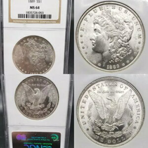 ���ɑf���炵�� 1889 ���[�K�� �V���o�[ �_���[ $1 NGC MS-64