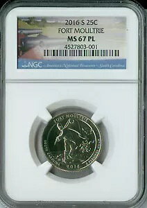 2016 S FORT MOULTRIE QUARTER NGC MS67 MAC PL PQ MAC �ō����O���[�h ���A�B