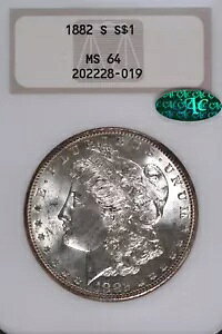 1882 S [K MS h NGC MS64 CAC GEN 4 FATTYAÂt@bg z_[