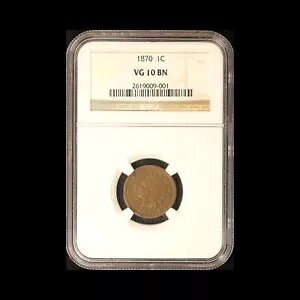 1870 1c �C���f�B�A�� �w�b�h �Z���g NGC VG10 BN - �������� �č�