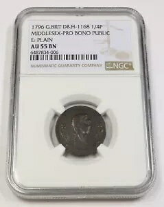 1796 NGC AU55 BN |�C�M���X - �~�h���Z�b�N�X �v�� �{�m 1/4 �y���X �R�C�� #41370A