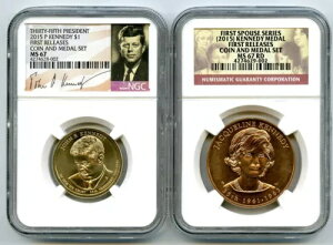 2015 �P�l�f�B �t�@�[�X�g �z��� �h�� �R�C�� & ���_�� �Z�b�g NGC MS67 RD �t�@�[�X�g �����[�X JP7