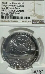 2020�N�����I�����s�b�N 1�I���X�⃁�_�� �č��I�����s�b�N�`�[�� NGC PF 70 UCAM