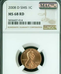 2008 D J[ Zg NGC MS68 RD SMS PQ 2 Ԗڂɑf炵WXg MAC X|bgX *