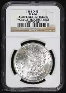 1884-O $1 �����K�� �V���o�[ �_���[ NGC MS 64 |�I���C�T�E�h���̕�ɕč������Ȃ̃o�b�O