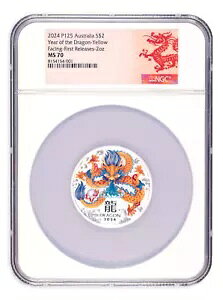 2024 �I�[�X�g�����A ���i�[ �h���S�� 2 �I���X �V���o�[ �J���[���R�C�� NGC MS70 ���񃊃��[�X