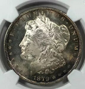 1879-S モーガン シルバー $1。 NGC MS64。魅力的なリムトーン。