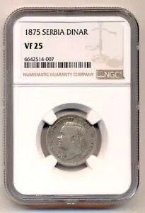 �Z���r�A �R�C�� 1 �f�B�i�[�� 1875 NGC �O���[�h VF 25 ���ɏ㎿
